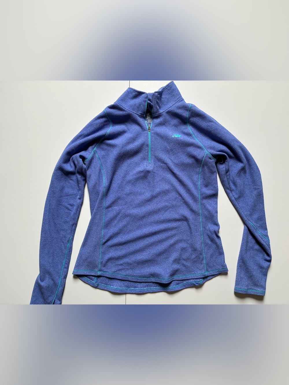 New Balance Women's Blue/Purple Quarter-Zip Fleece Pullover - Women's Medium